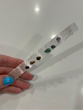 Chakra Wrapped Selenite wand